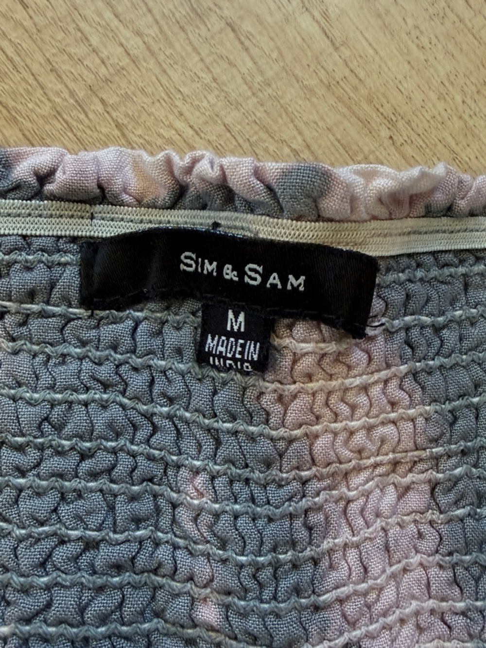 Wide Leg Tie-Dye Pants in Gray and Cream - Picture 2 of 3